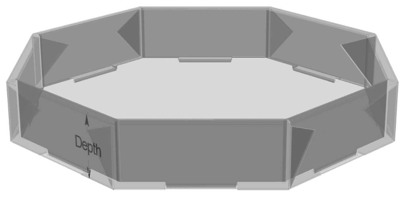 D031_RolledEnd Octagon Tray - View 1